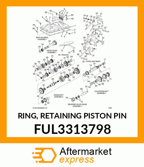 RING, RETAINING PISTON PIN FUL3313798