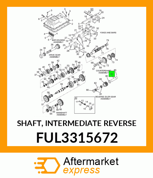 SHAFT, INTERMEDIATE REVERSE FUL3315672