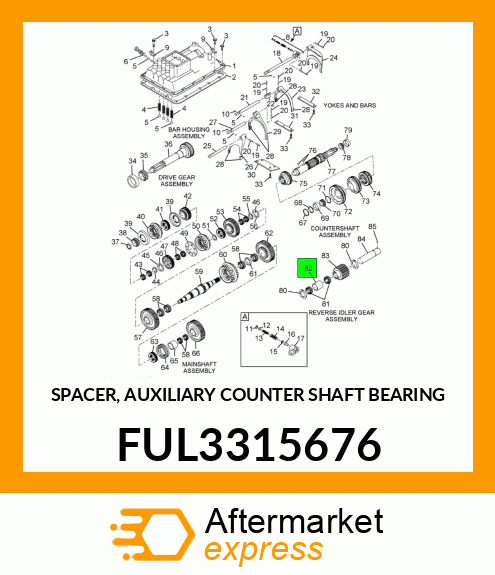 SPACER, AUXILIARY COUNTER SHAFT BEARING FUL3315676