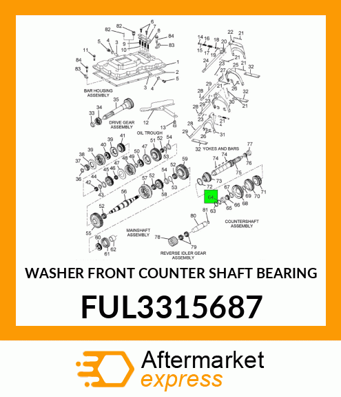 WASHER FRONT COUNTER SHAFT BEARING FUL3315687