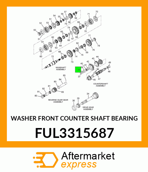 WASHER FRONT COUNTER SHAFT BEARING FUL3315687