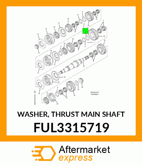 WASHER, THRUST MAIN SHAFT FUL3315719