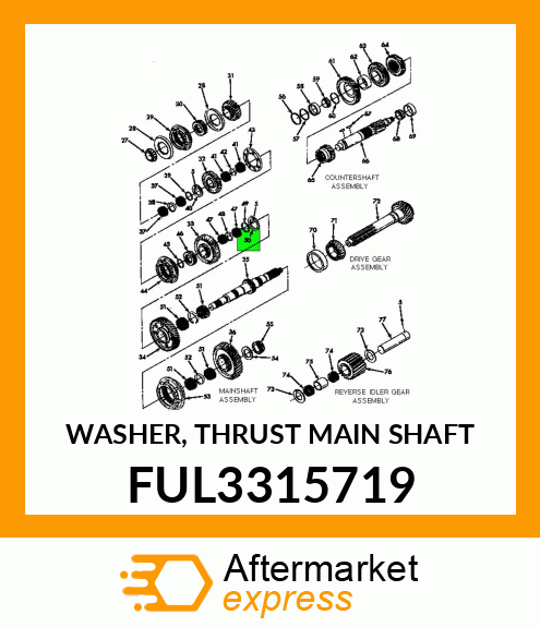 WASHER, THRUST MAIN SHAFT FUL3315719