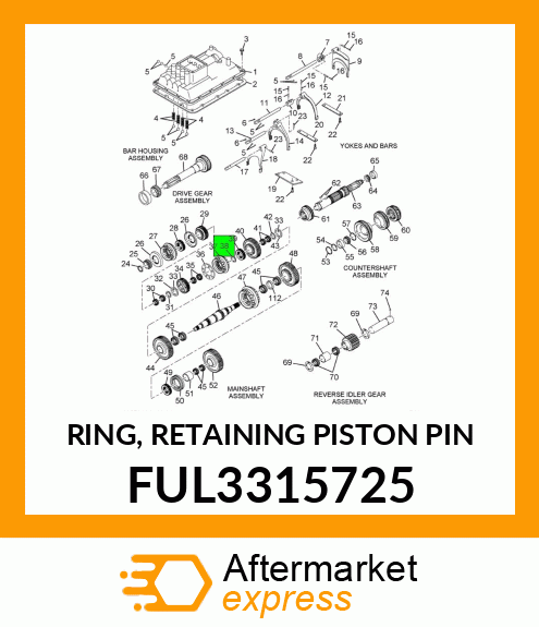 RING, RETAINING PISTON PIN FUL3315725