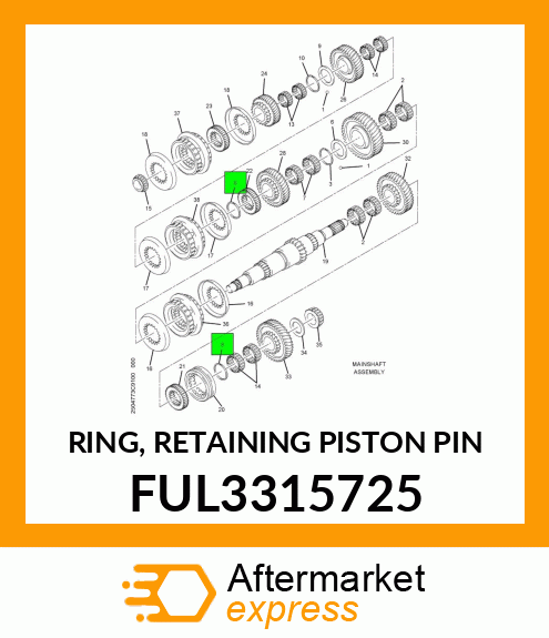 RING, RETAINING PISTON PIN FUL3315725