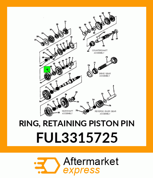 RING, RETAINING PISTON PIN FUL3315725