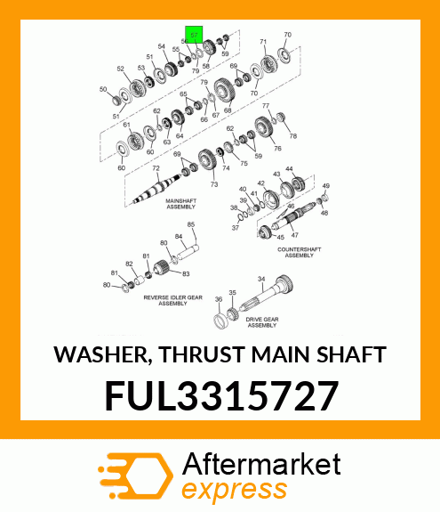 WASHER, THRUST MAIN SHAFT FUL3315727