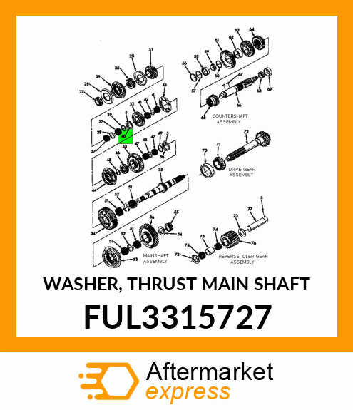 WASHER, THRUST MAIN SHAFT FUL3315727