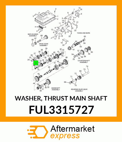 WASHER, THRUST MAIN SHAFT FUL3315727