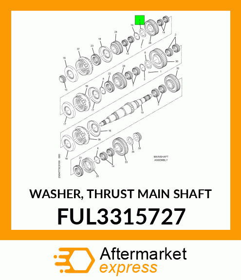 WASHER, THRUST MAIN SHAFT FUL3315727