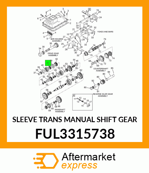 SLEEVE TRANS MANUAL SHIFT GEAR FUL3315738