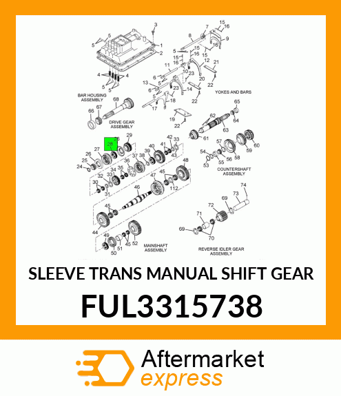 SLEEVE TRANS MANUAL SHIFT GEAR FUL3315738