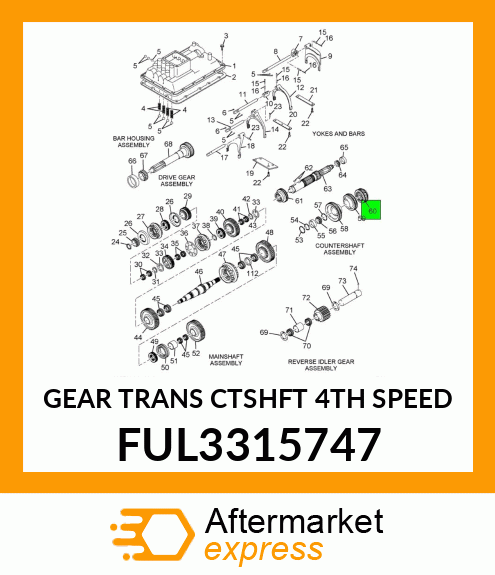 GEAR TRANS CTSHFT 4TH SPEED FUL3315747