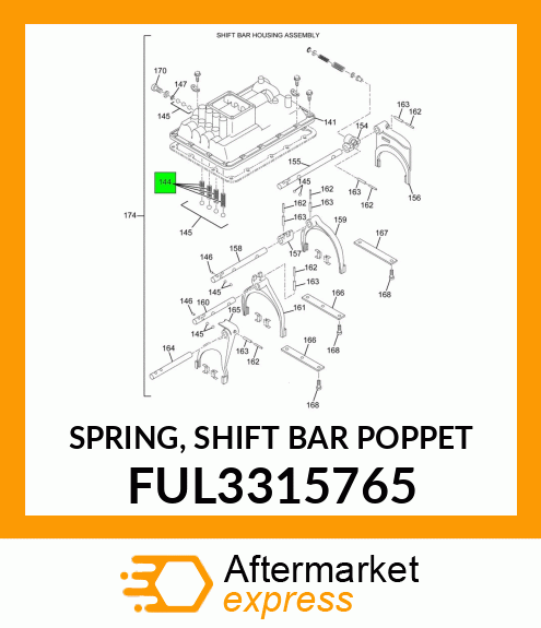 SPRING, SHIFT BAR POPPET FUL3315765