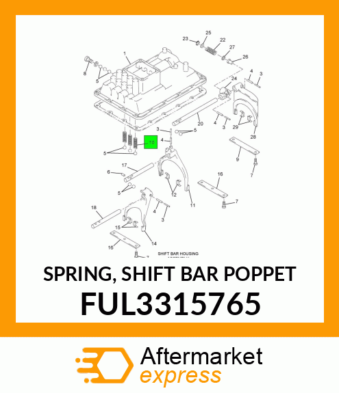 SPRING, SHIFT BAR POPPET FUL3315765