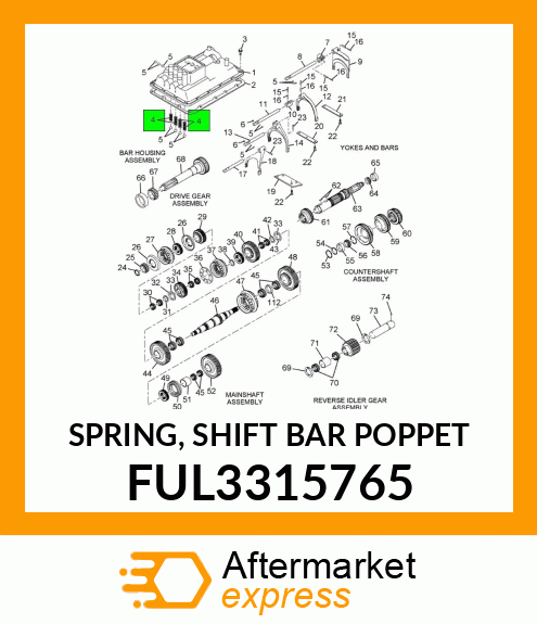 SPRING, SHIFT BAR POPPET FUL3315765