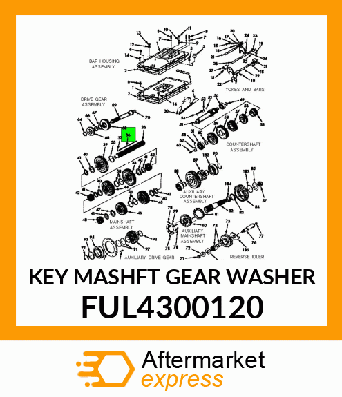 KEY MASHFT GEAR WASHER FUL4300120