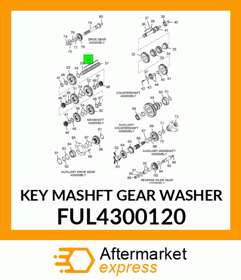 KEY MASHFT GEAR WASHER FUL4300120