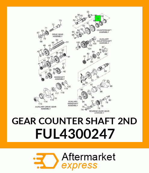 GEAR COUNTER SHAFT 2ND FUL4300247