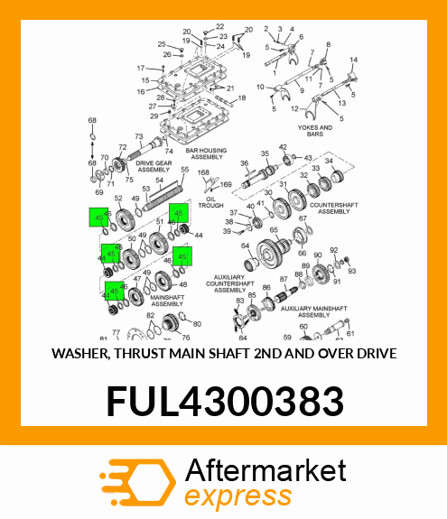 WASHER, THRUST MAIN SHAFT 2ND AND OVER DRIVE FUL4300383