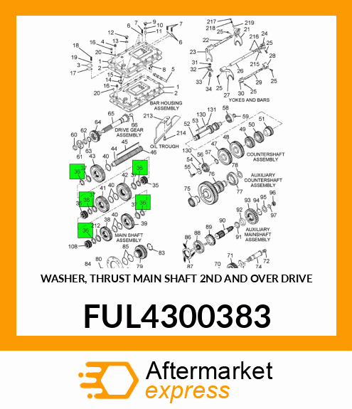WASHER, THRUST MAIN SHAFT 2ND AND OVER DRIVE FUL4300383