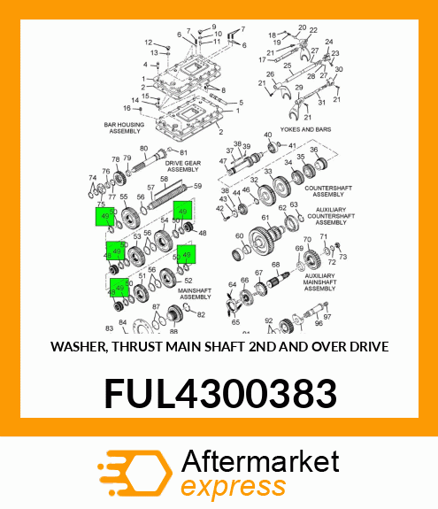 WASHER, THRUST MAIN SHAFT 2ND AND OVER DRIVE FUL4300383