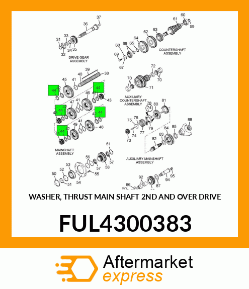 WASHER, THRUST MAIN SHAFT 2ND AND OVER DRIVE FUL4300383