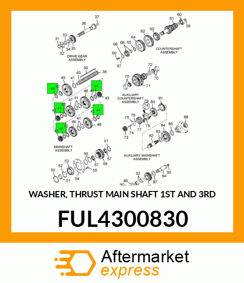 WASHER, THRUST MAIN SHAFT 1ST AND 3RD FUL4300830