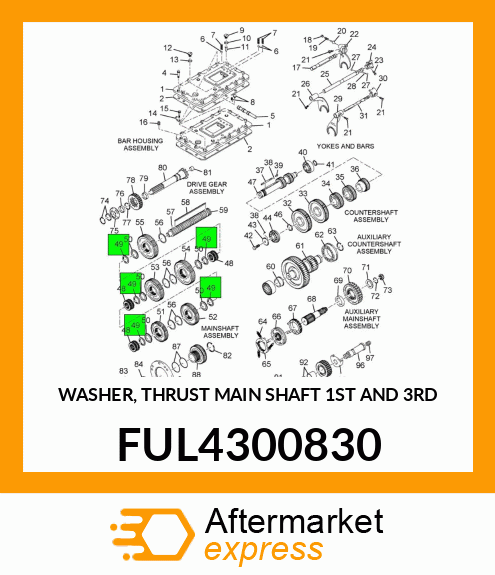 WASHER, THRUST MAIN SHAFT 1ST AND 3RD FUL4300830