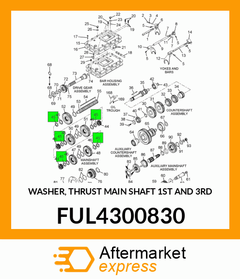 WASHER, THRUST MAIN SHAFT 1ST AND 3RD FUL4300830