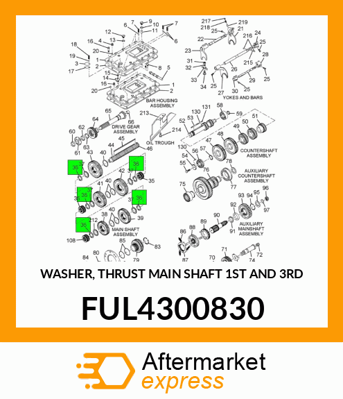 WASHER, THRUST MAIN SHAFT 1ST AND 3RD FUL4300830