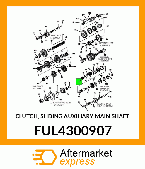 CLUTCH, SLIDING AUXILIARY MAIN SHAFT FUL4300907