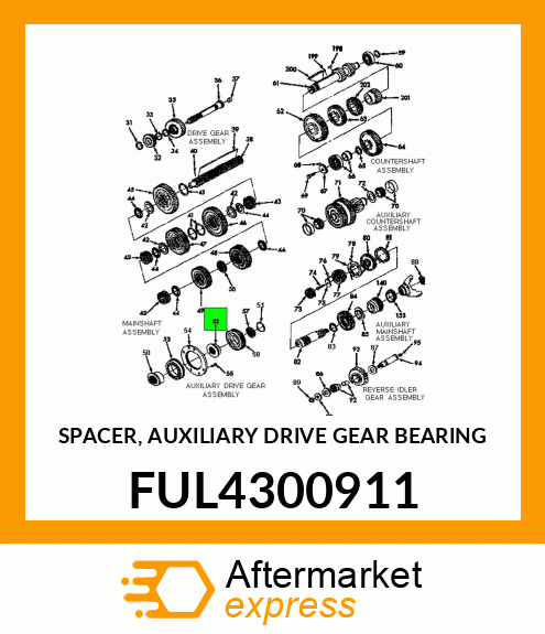 SPACER, AUXILIARY DRIVE GEAR BEARING FUL4300911