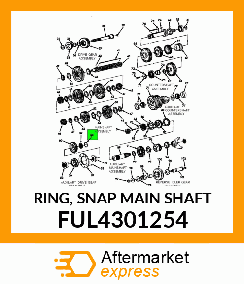 RING, SNAP MAIN SHAFT FUL4301254