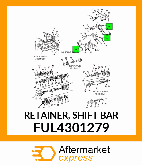 RETAINER, SHIFT BAR FUL4301279