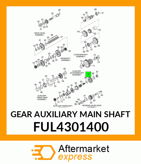 GEAR AUXILIARY MAIN SHAFT FUL4301400