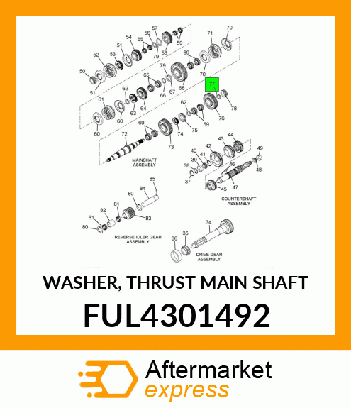 WASHER, THRUST MAIN SHAFT FUL4301492