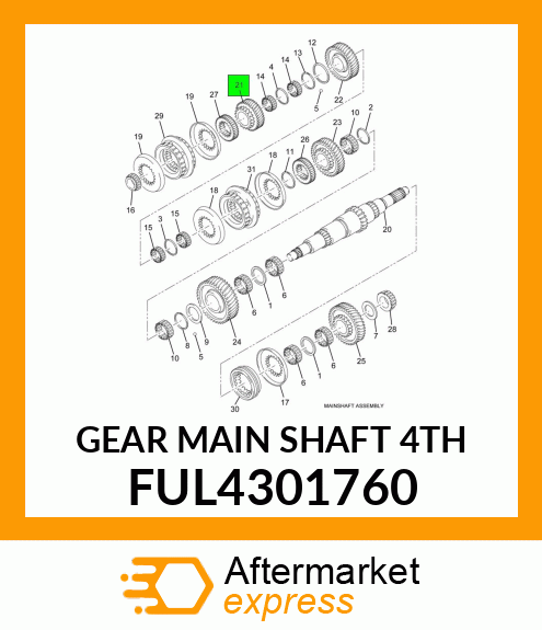 GEAR MAIN SHAFT 4TH FUL4301760