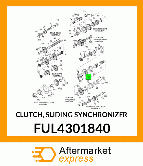 CLUTCH, SLIDING SYNCHRONIZER FUL4301840