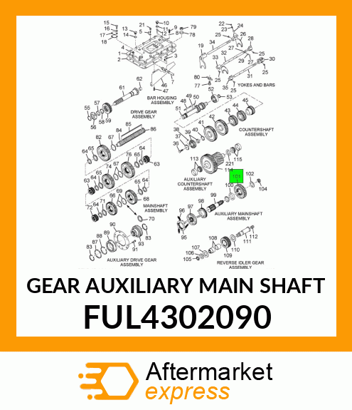 GEAR AUXILIARY MAIN SHAFT FUL4302090