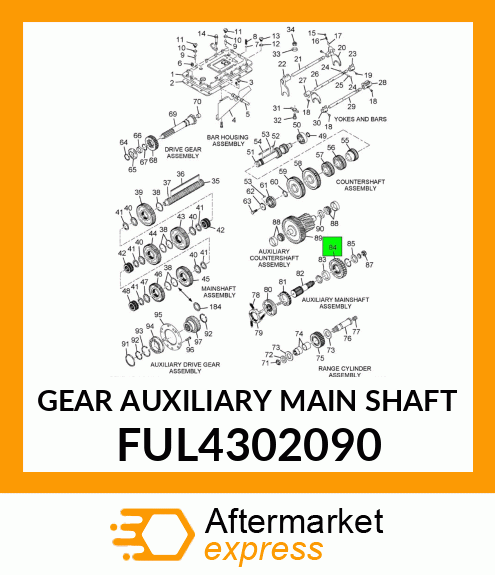 GEAR AUXILIARY MAIN SHAFT FUL4302090