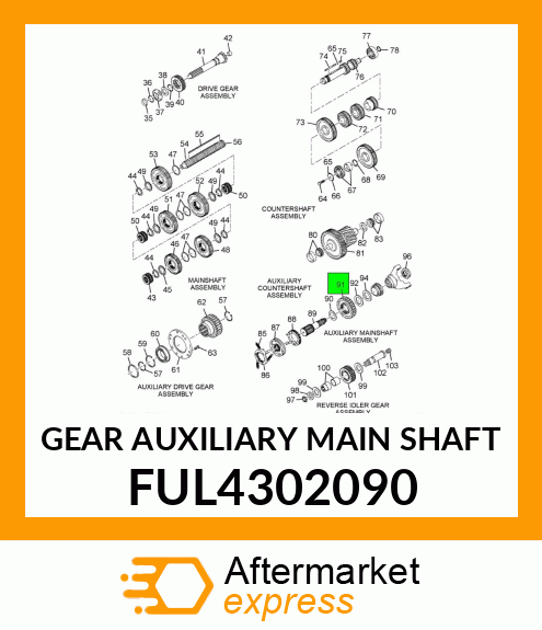 GEAR AUXILIARY MAIN SHAFT FUL4302090