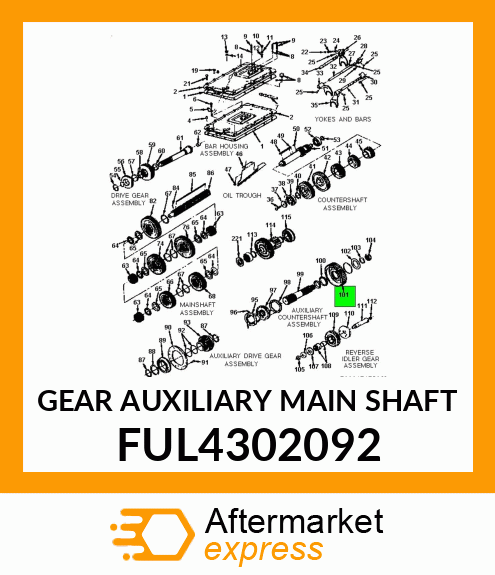GEAR AUXILIARY MAIN SHAFT FUL4302092
