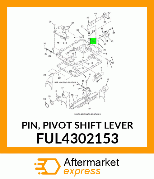 PIN, PIVOT SHIFT LEVER FUL4302153