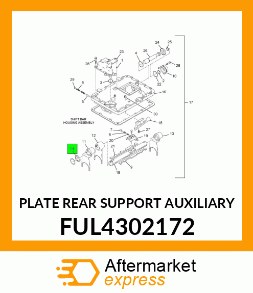 PLATE REAR SUPPORT AUXILIARY FUL4302172