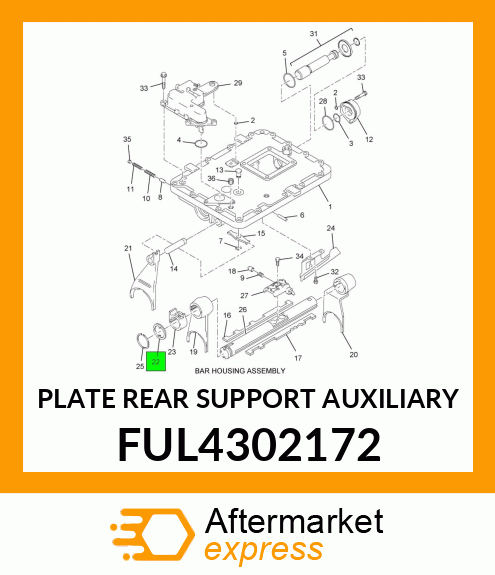 PLATE REAR SUPPORT AUXILIARY FUL4302172