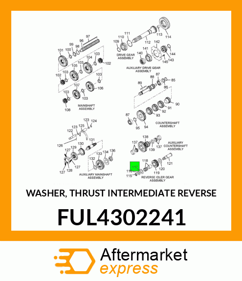 WASHER, THRUST INTERMEDIATE REVERSE FUL4302241