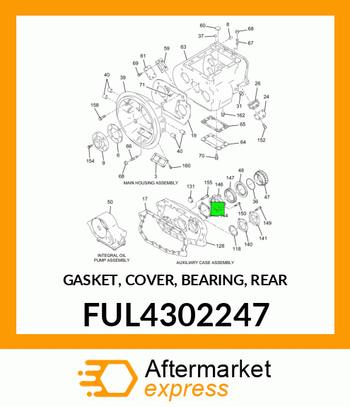 GASKET, COVER, BEARING, REAR FUL4302247