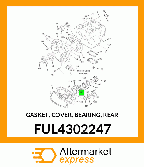 GASKET, COVER, BEARING, REAR FUL4302247