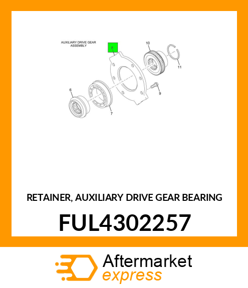 RETAINER, AUXILIARY DRIVE GEAR BEARING FUL4302257